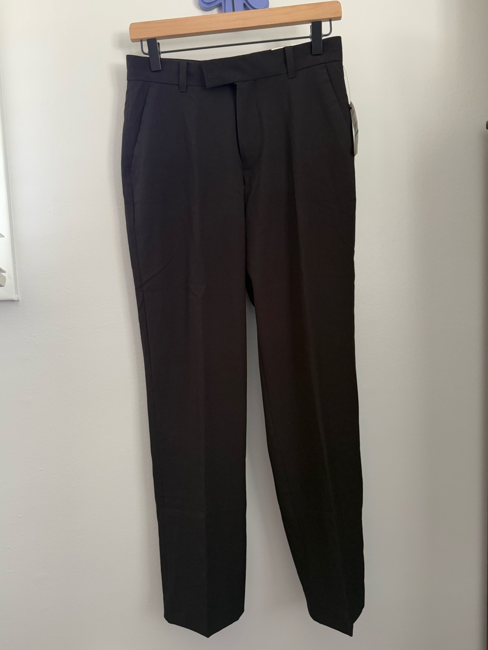 Calvin Klein 16 Years Boys NEW Flat Front Slim Fit Pants Black Business Office